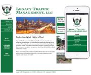 A responsive website design for a startup traffic management company. The design features side navigation, contact form, and a slide show.