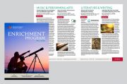 Page layout and production design for the Enrichment Program at the University of Denver course catalog.