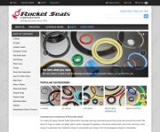 Website design for Rocket Seals featuring Ecommerce and ERP integration. Art direction of new photography was needed to bring color and visual interest to the website.